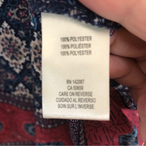 Simply Noelle Boho Tunic Top L/XL Blue - Picture 6 of 8